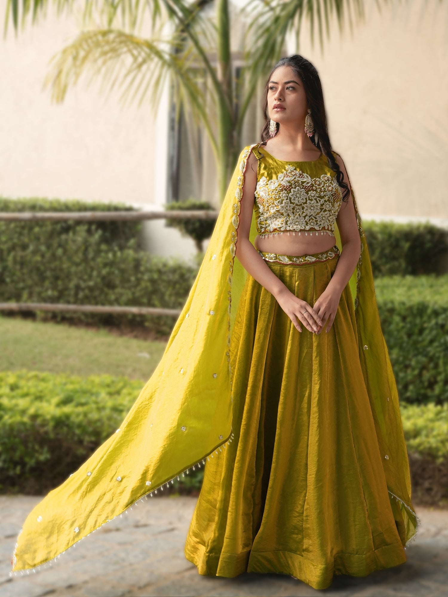 Fendy Silk Beads Work Lehenga Choli Set