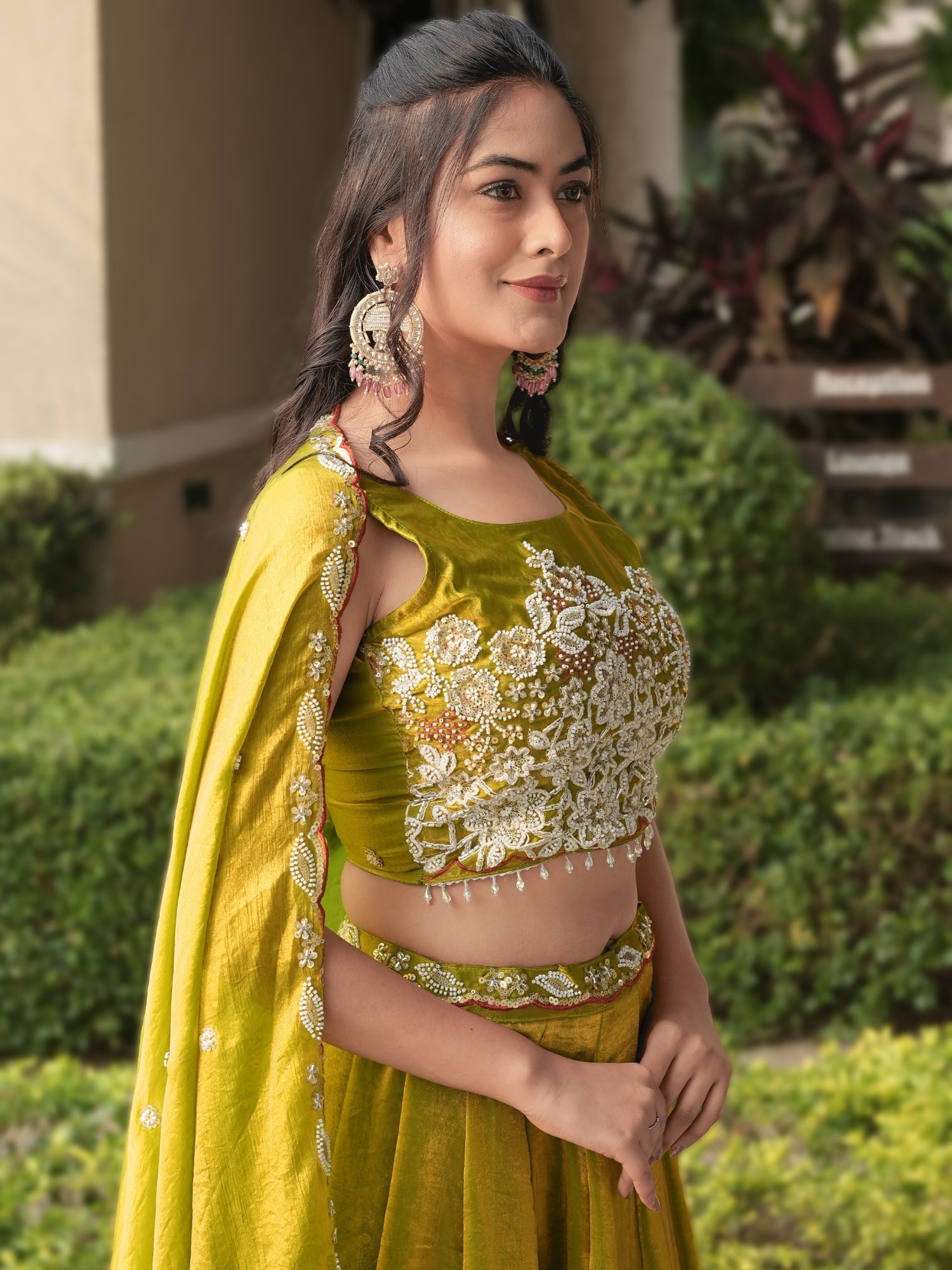 Fendy Silk Beads Work Lehenga Choli Set