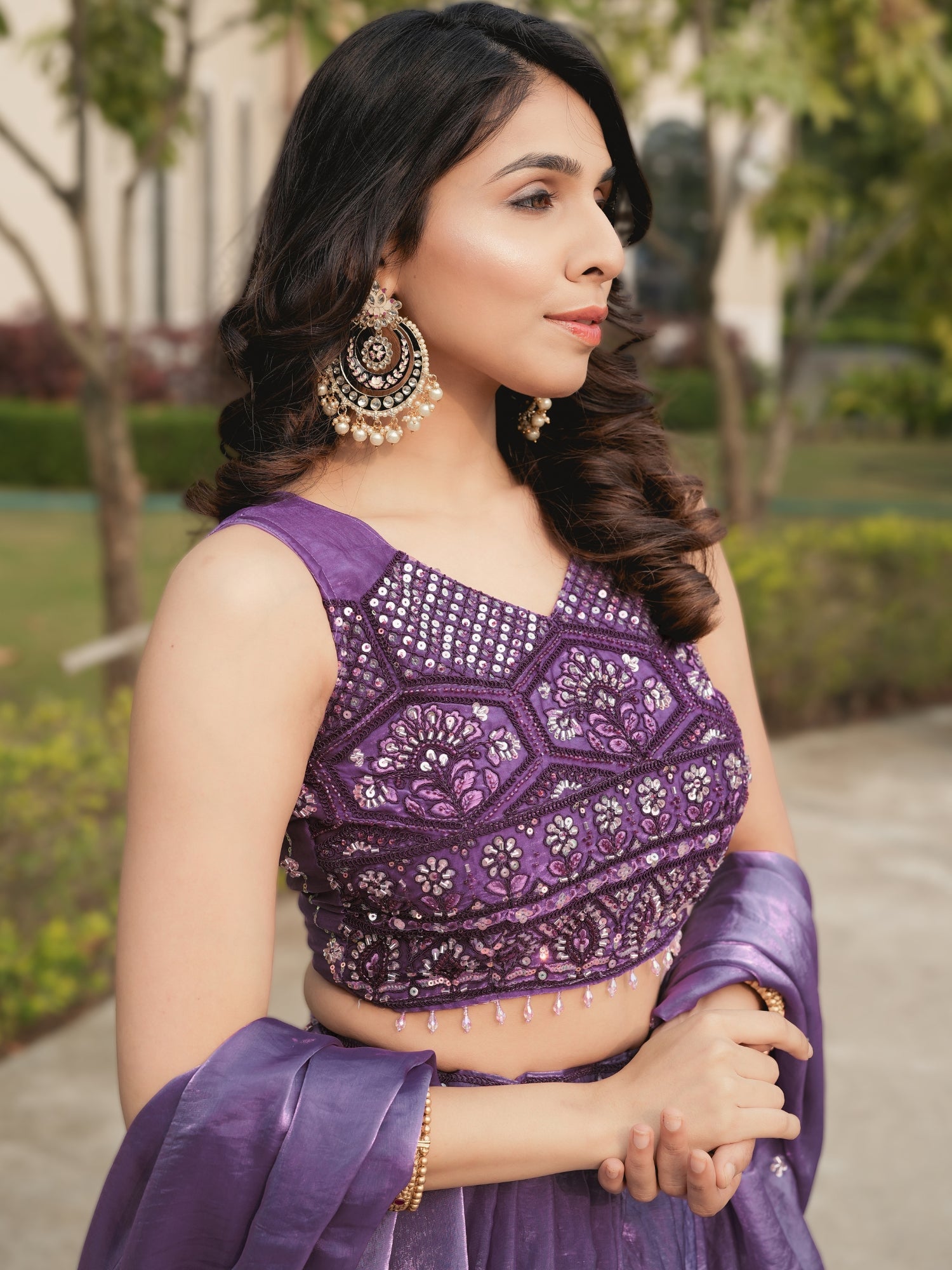 Fendy Silk Beads Work Lehenga Choli Set
