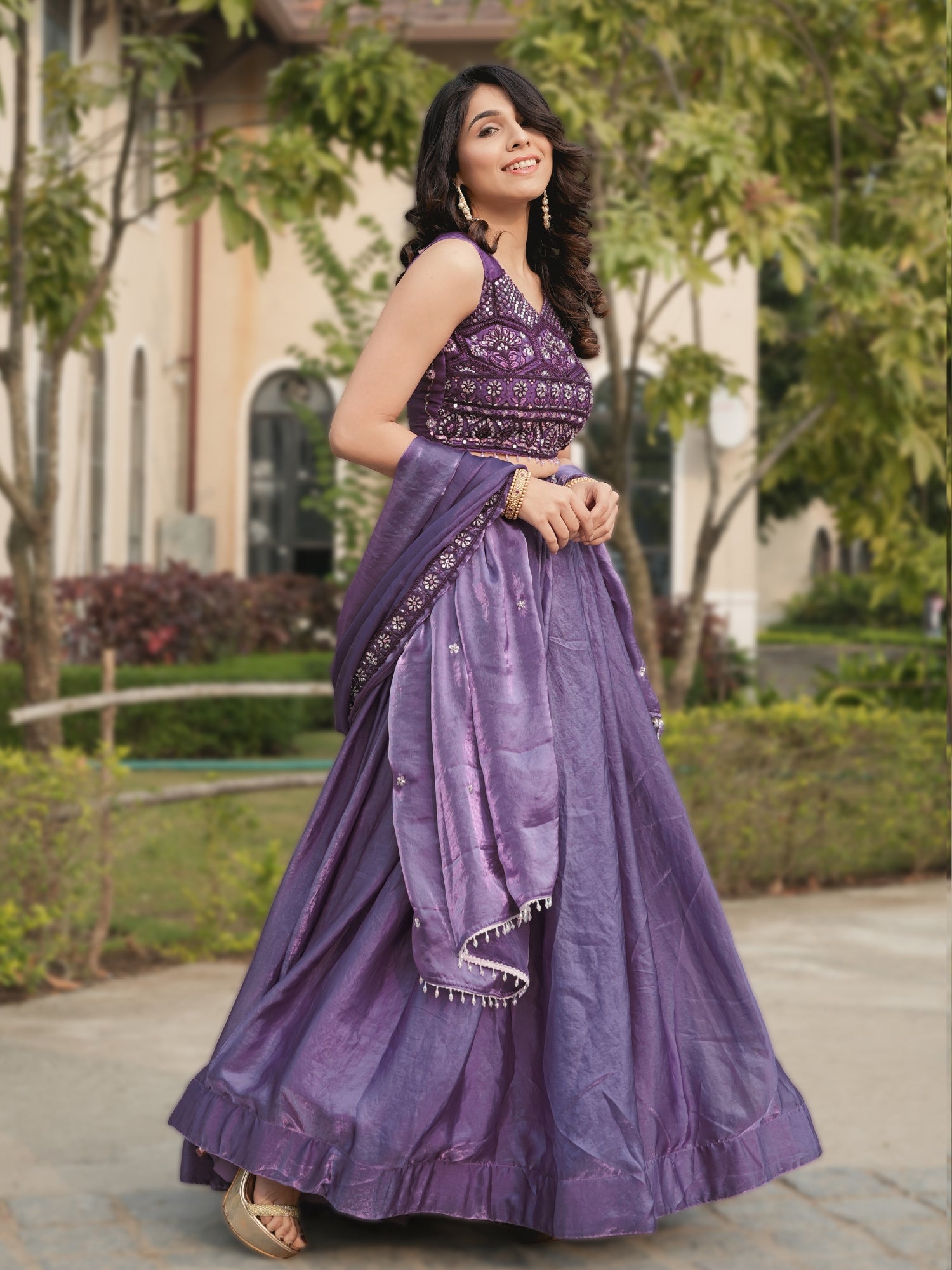 Fendy Silk Beads Work Lehenga Choli Set
