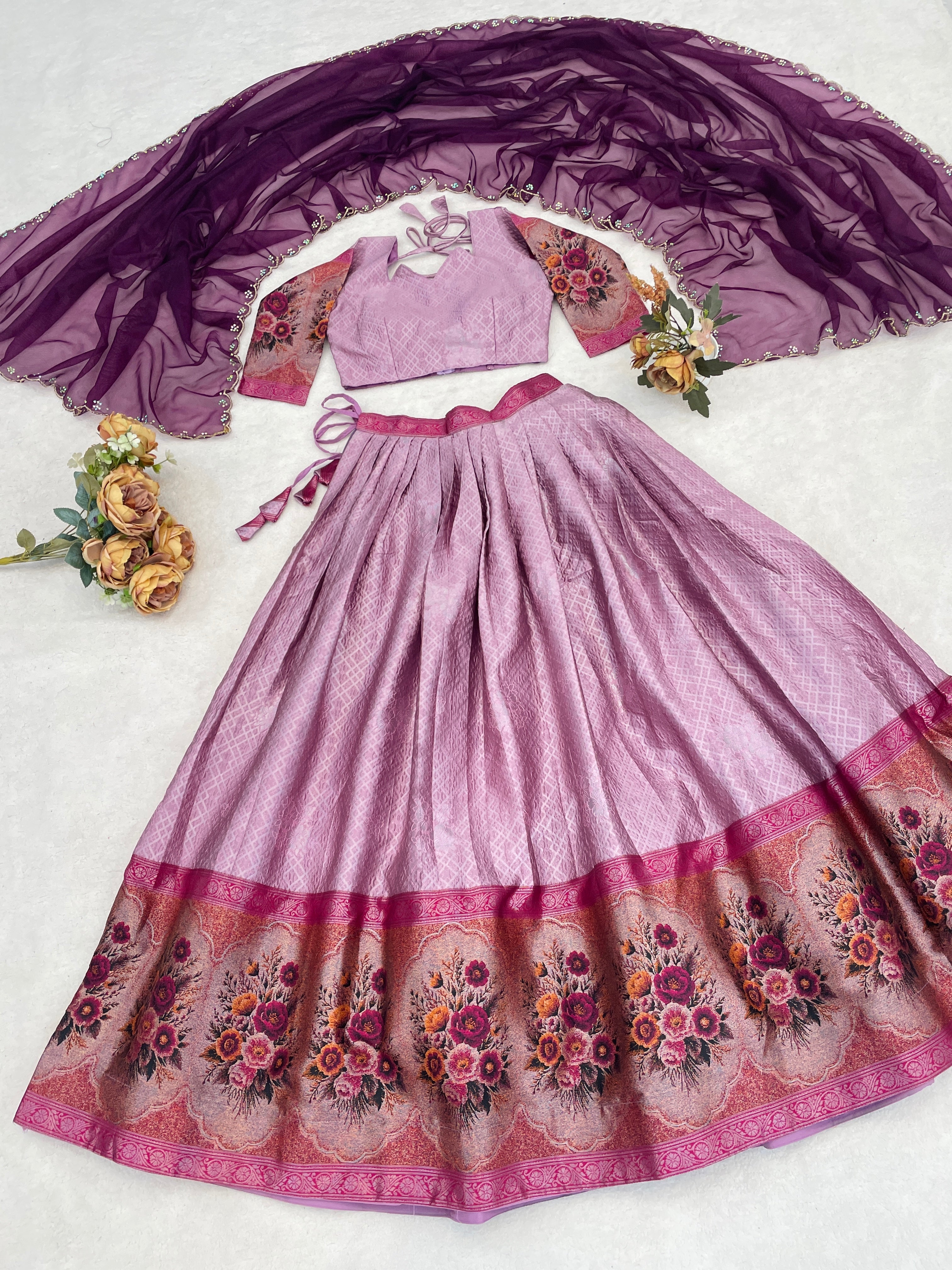 New Arrivals Silk Traditional Lehenga With Unstitched Blouse