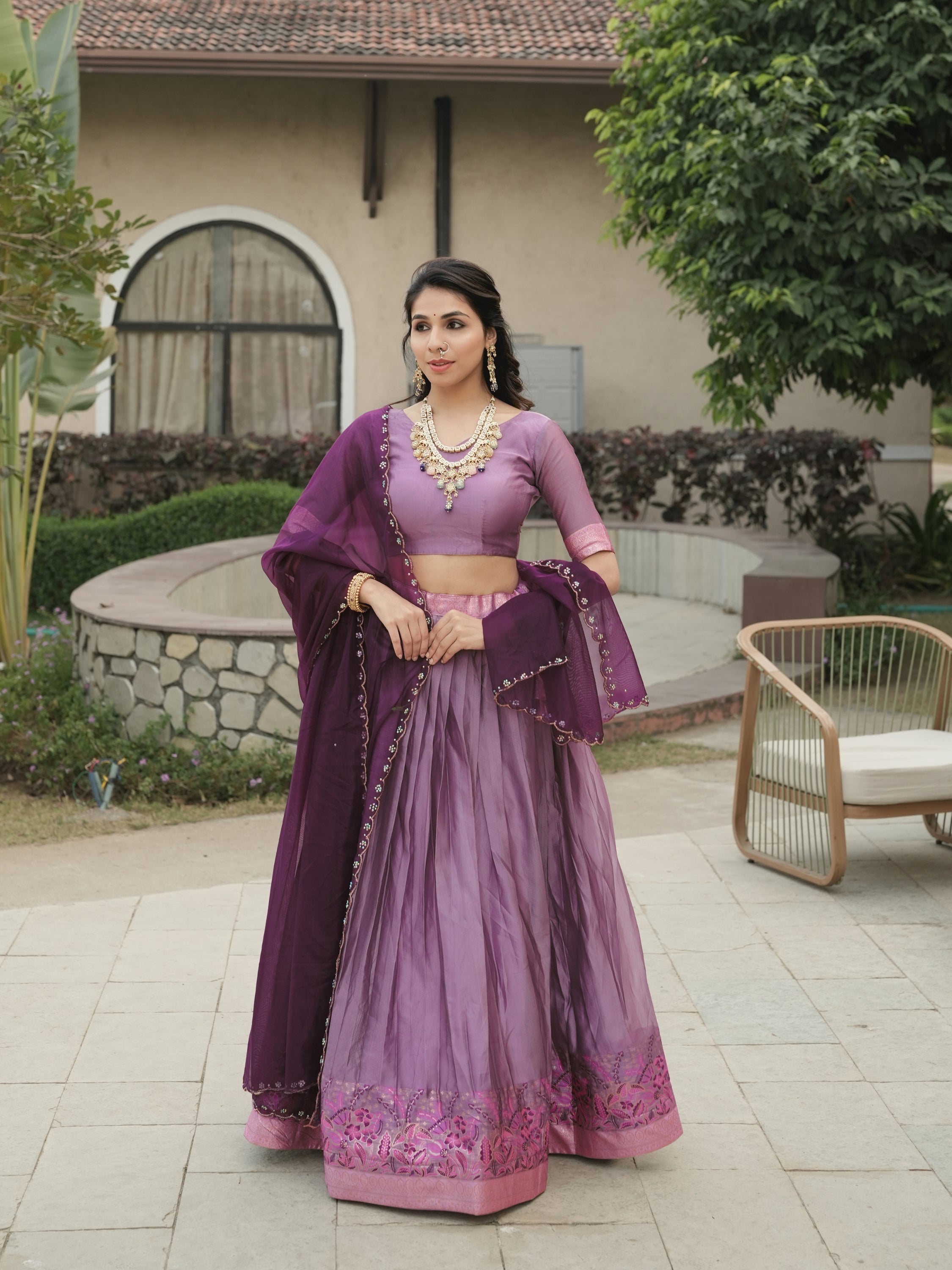Silk Woven Lehenga Choli With Dupatta Sets