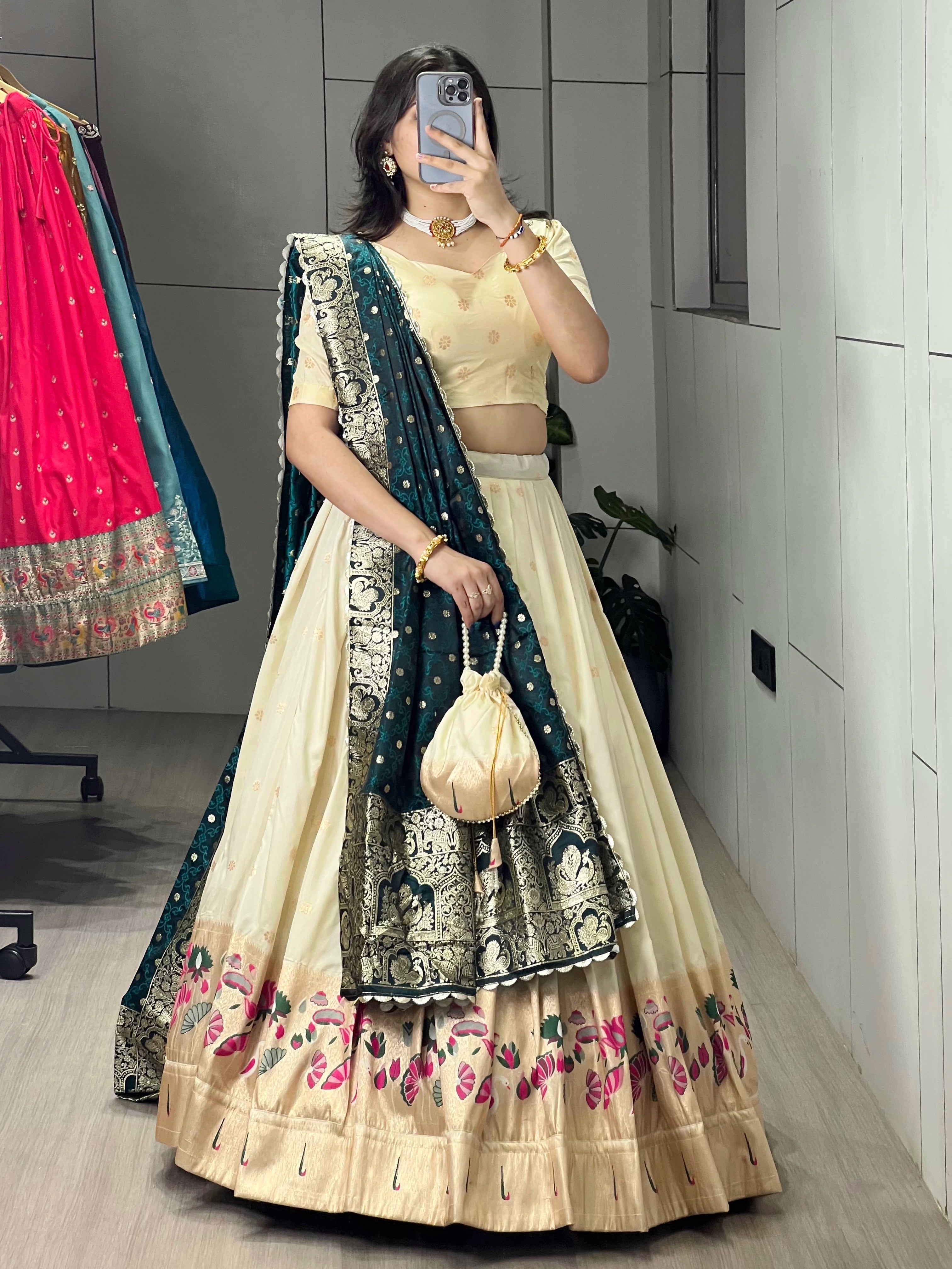 Presenting Letest Paithani Silk Lehenga Choli Sets
