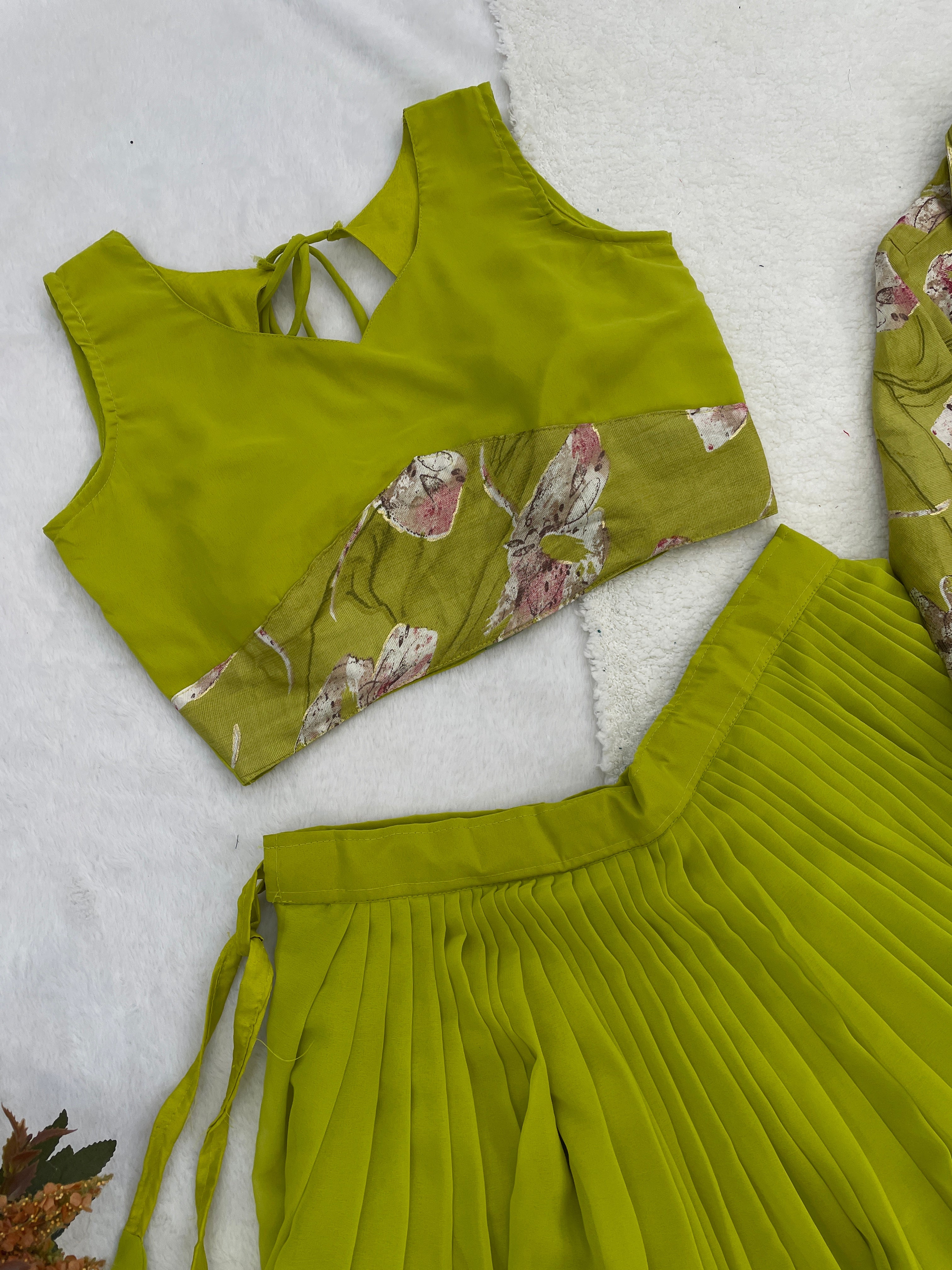 Letest Designer Lehenga Set with Floral Print Jacket