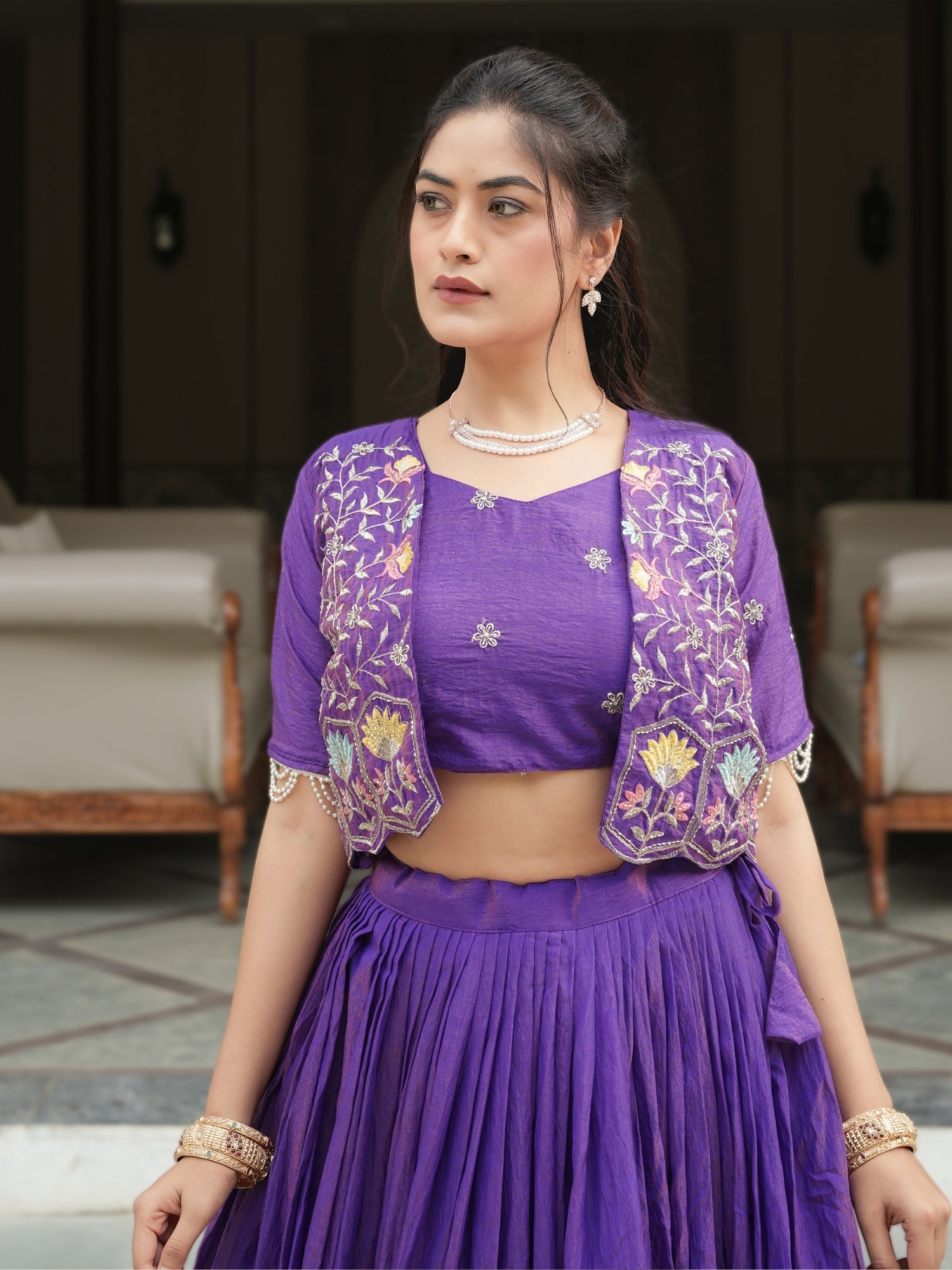 Premium Embroidered jacket-Lehenga Sets