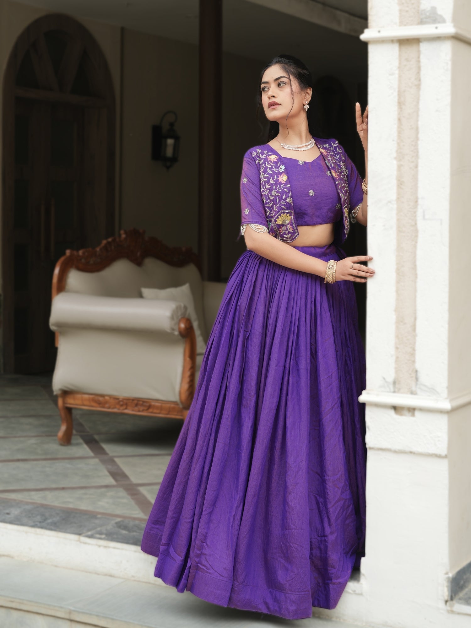 Premium Embroidered jacket-Lehenga Sets