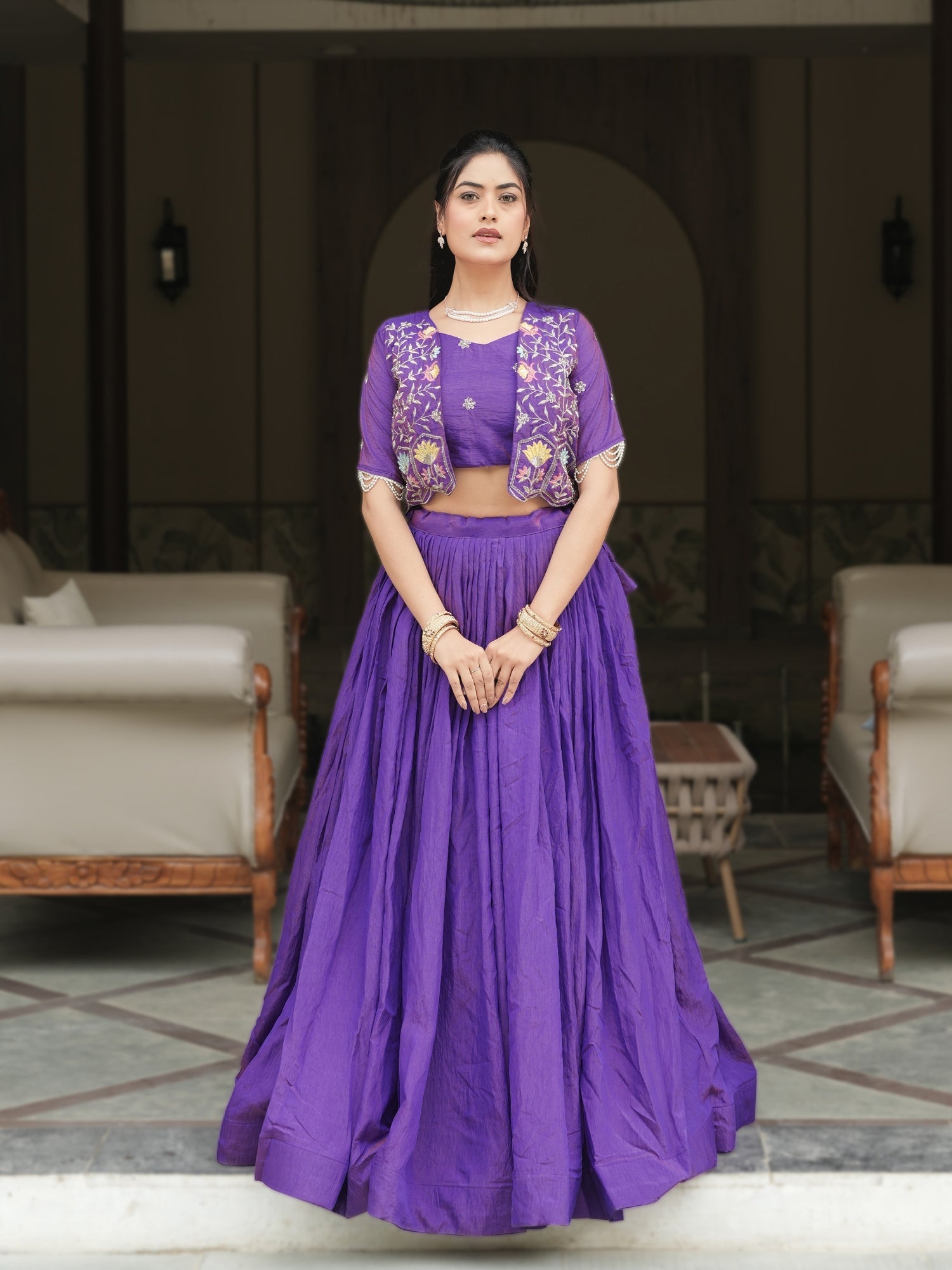 Premium Embroidered jacket-Lehenga Sets