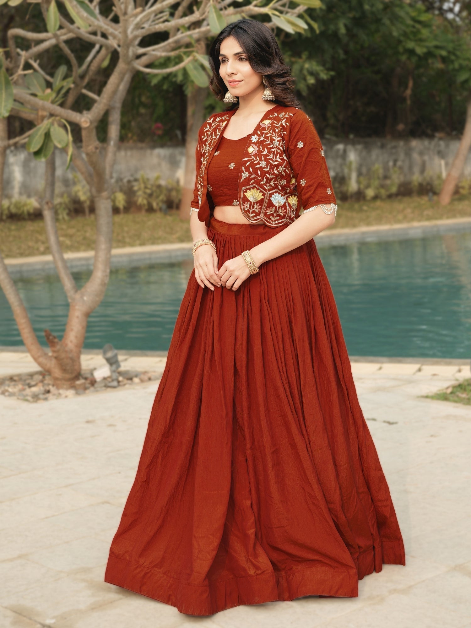 Premium Embroidered jacket-Lehenga Sets