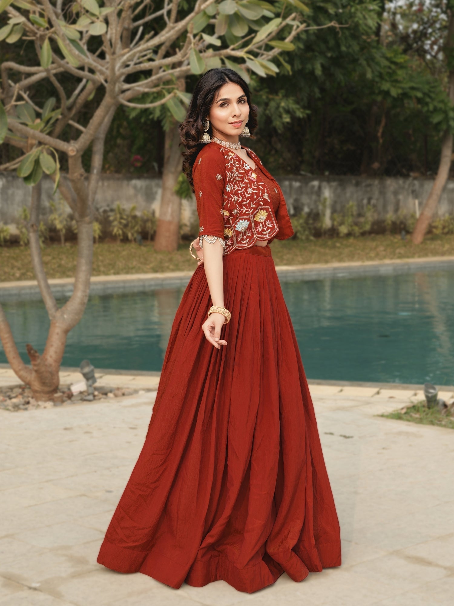 Premium Embroidered jacket-Lehenga Sets