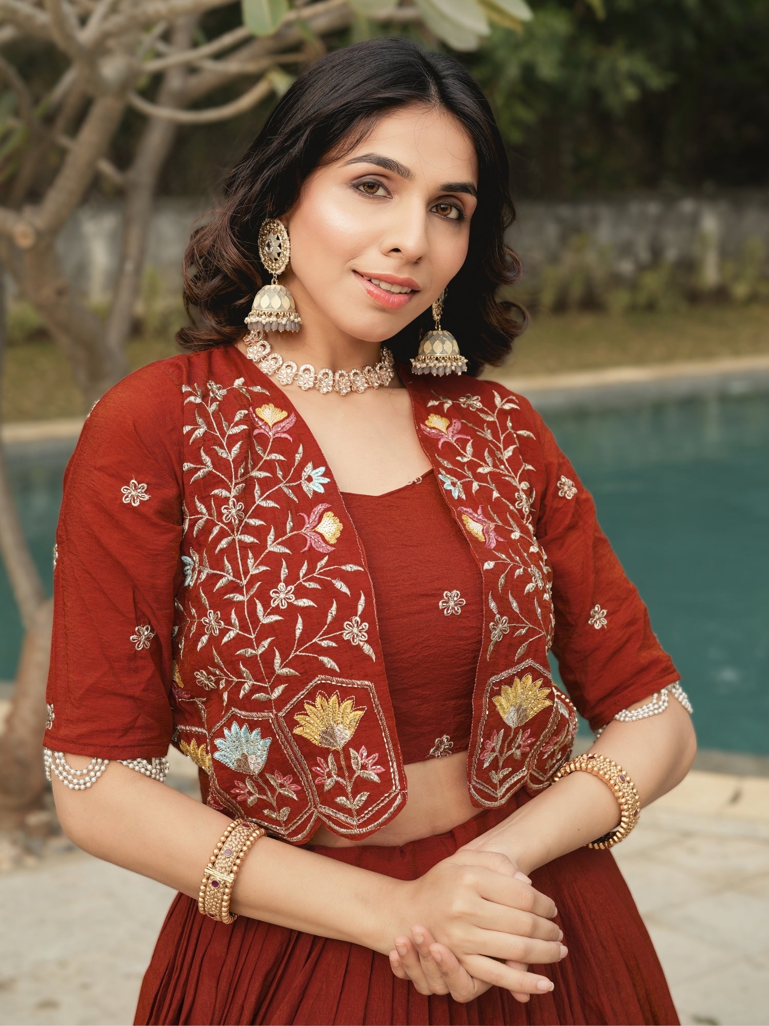 Premium Embroidered jacket-Lehenga Sets