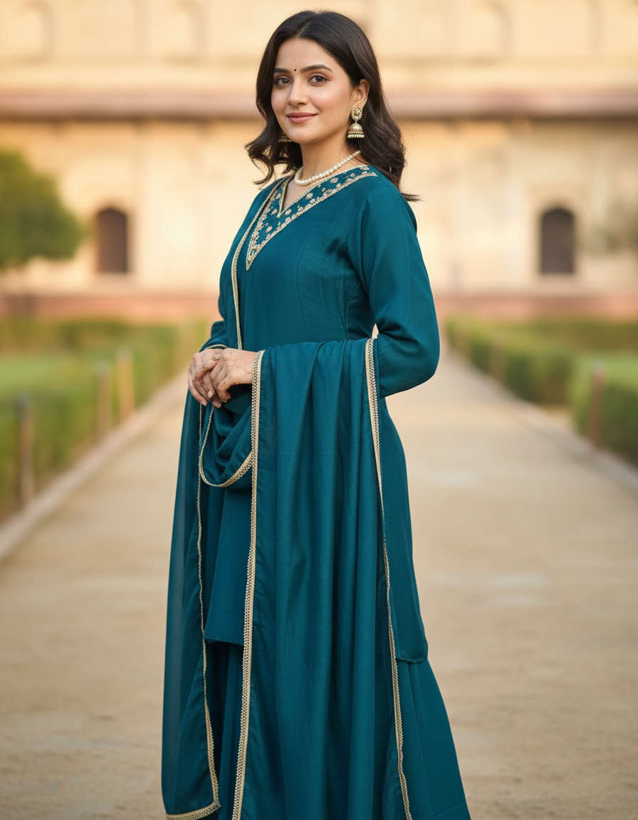 Women Latest Kurta Plazoo Sets With Dupatta