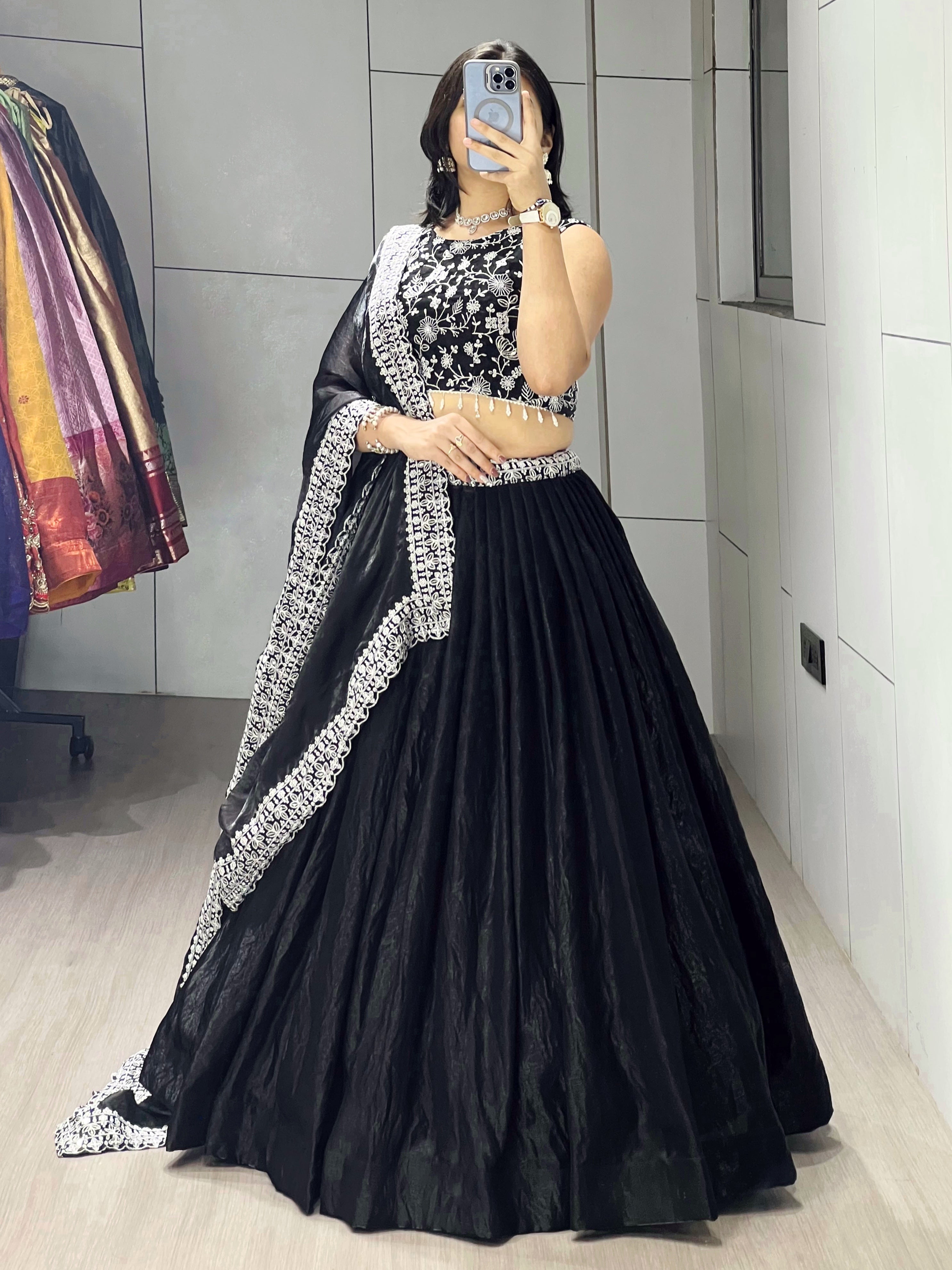 Premium Fendy Silk Lehenga Sets With unstiched Blouse