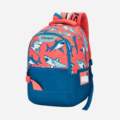 GENIUS Splash 15CB 23L Multicolor Blue Backpack for School, College & Travel HalfPe - FW -TPT