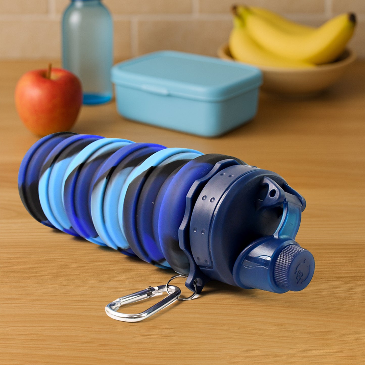 Silicone Foldable Water Bottle (1 Pc 24 Cm Foldable 500 Ml)