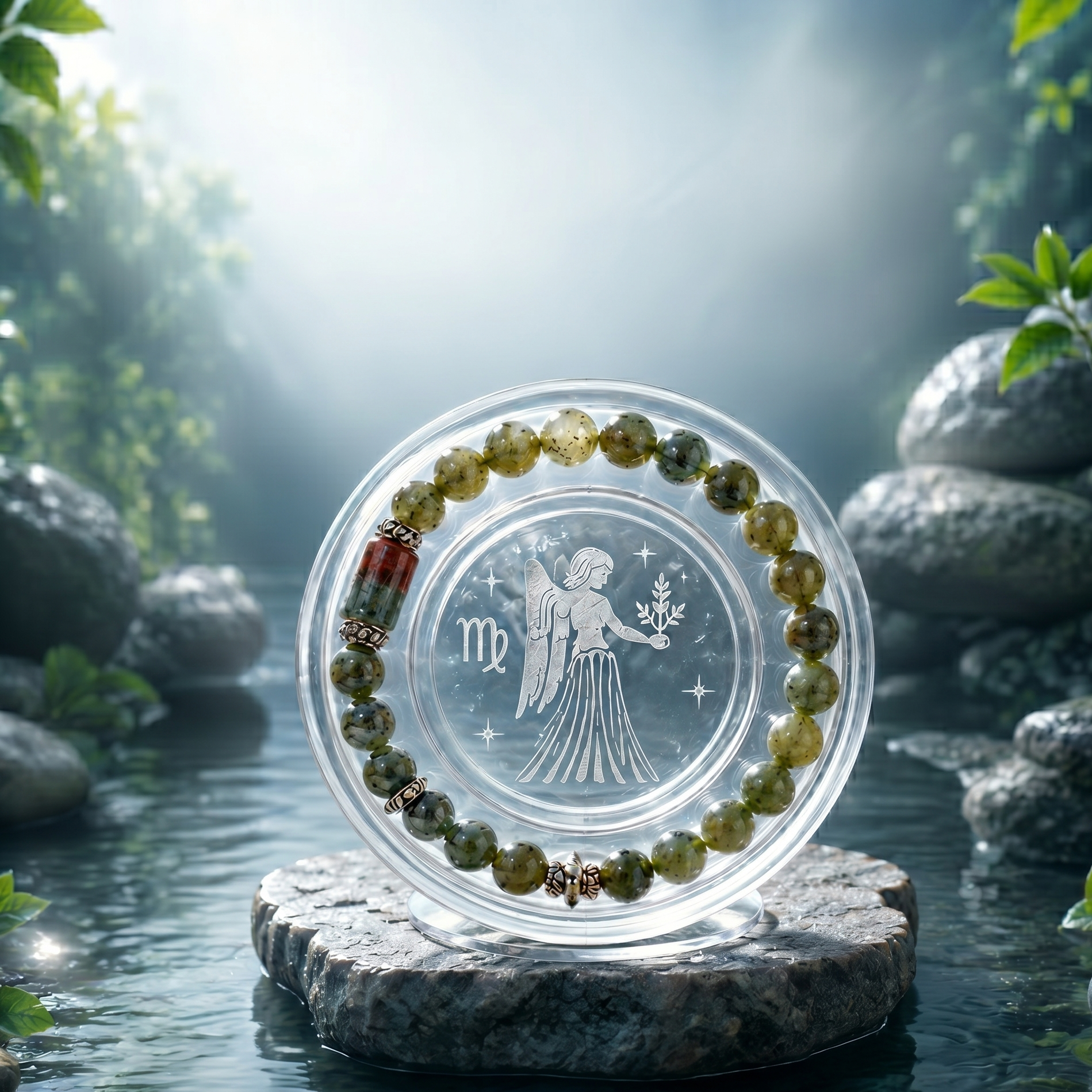 VIRGO RASHI BRACELET (KANYA RASHI-కన్య రాశి)– Semi Precious Gemstone Beaded Bracelet for Energy, Strength & Positivity