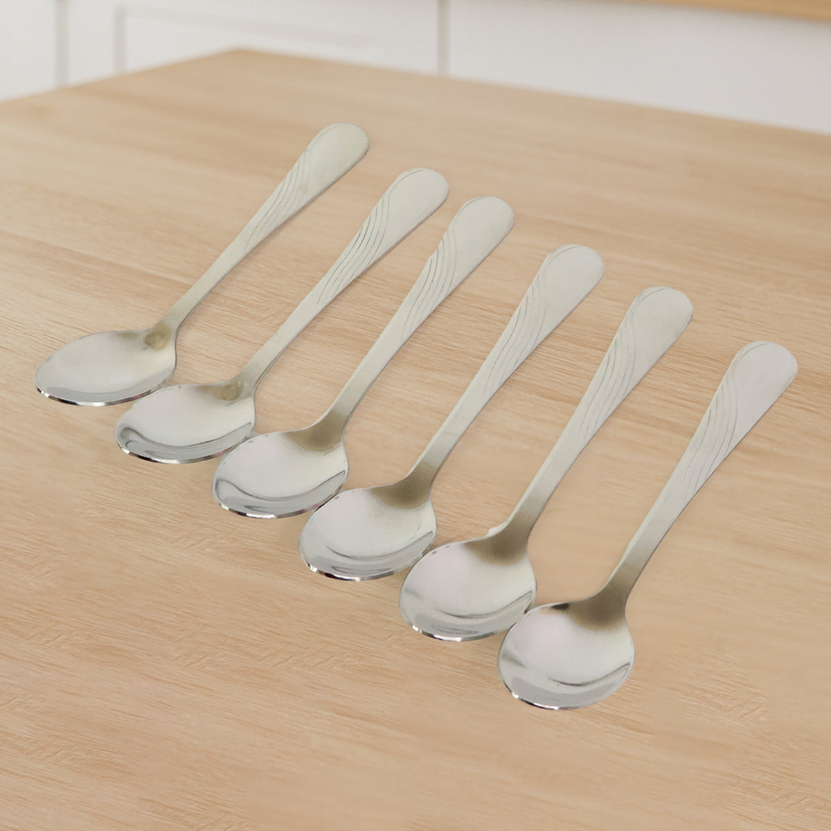 Supermom Diamond Stainless Steel Dining Spoon (6 Pc Set)