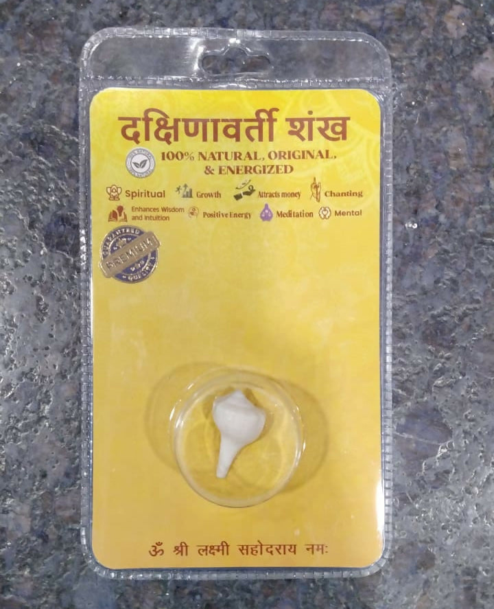 Dakshinavarti Shankh (Right-Hand Conch) – 100% Natural Original Sacred Shankh for पूजा, Prosperity & Spiritual Energy – “Om Shri Jani Ho”