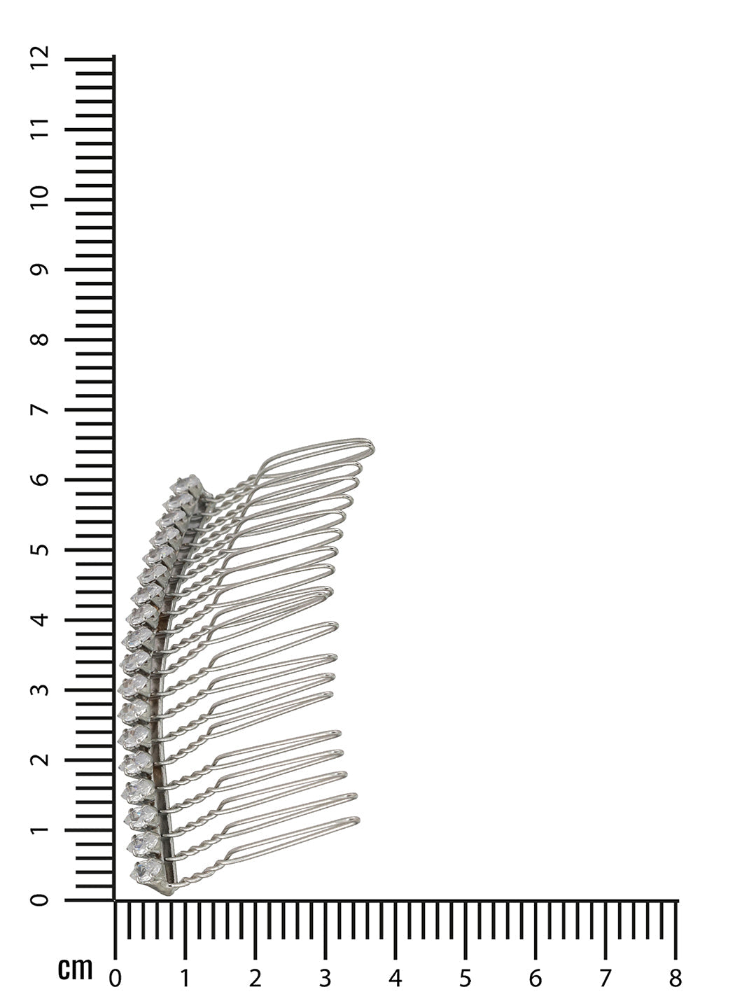 Women White & Silver-Toned Embellished Comb Pin