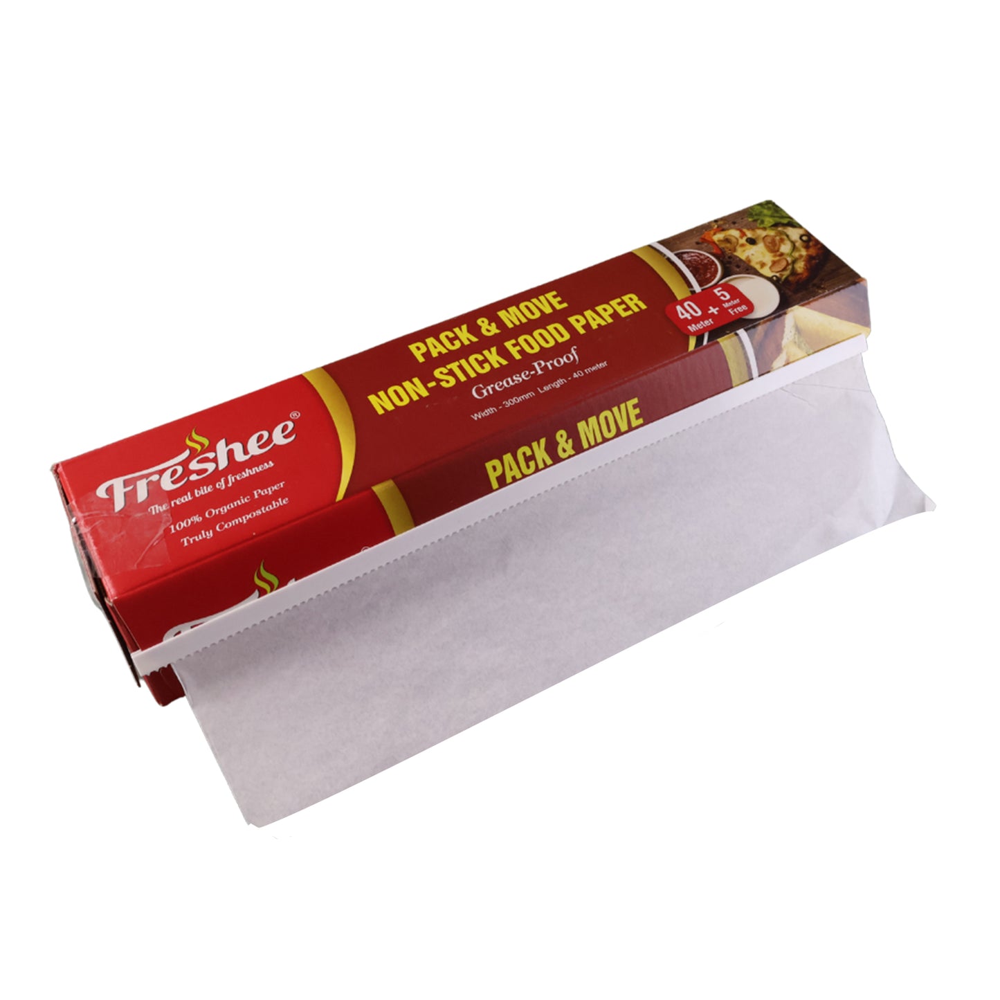 Freshee Pack & Move Non-stick Food Paper 40 Meter + 5 Meter Free (Total 45 Meter)(Width 300mm)