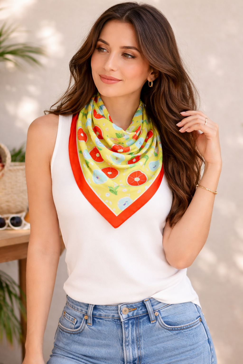 Beautiful Satin Printed Scarves