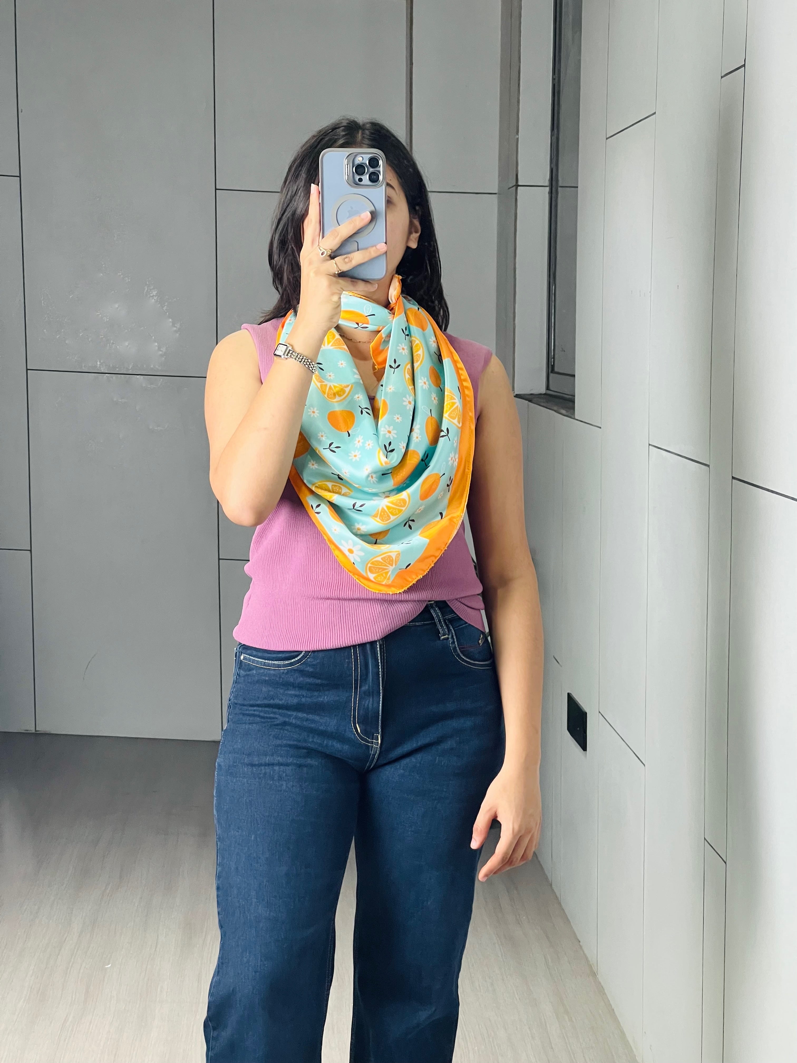 Fancy Scarves Allover Fruit Printed