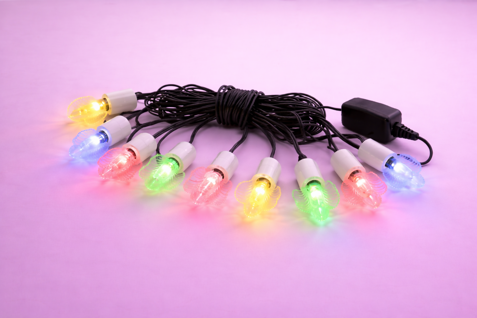 Multi Design Decorative LED String Lights for Home, Festival & Party Décor- Black wire HalfPe - FW -TPT