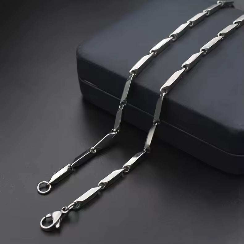 316L Stainless Steel Men Seed Chain Necklace Fashion Titanium Chain Necklace Jewelry