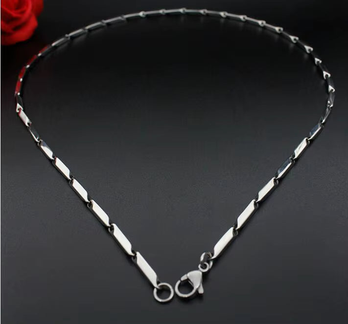316L Stainless Steel Men Seed Chain Necklace Fashion Titanium Chain Necklace Jewelry