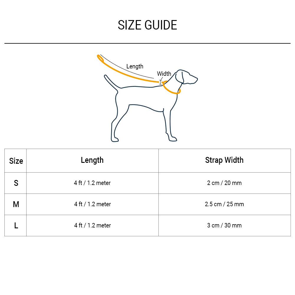 HUFT Pastel Pawprint Rain Friendly Dog Leash - Pink - 1.2 m - Heads Up For Tails