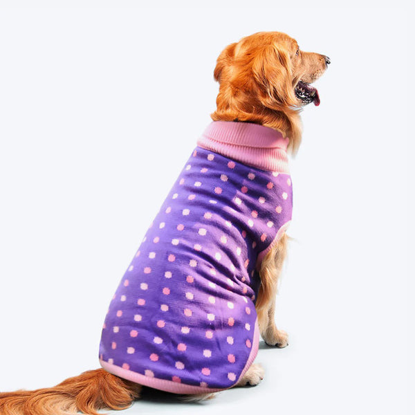 HUFT Polka Dog Sweater - Dotted Purple - Heads Up For Tails