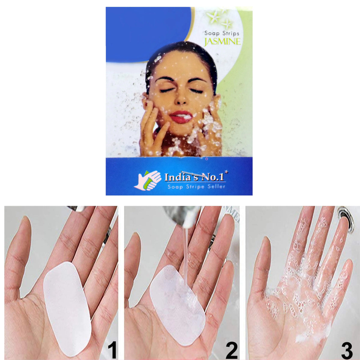 Fresh Paper Soap Strips Traveling Hand Wash With Jasmine Fragrance (100pc) HP DD
