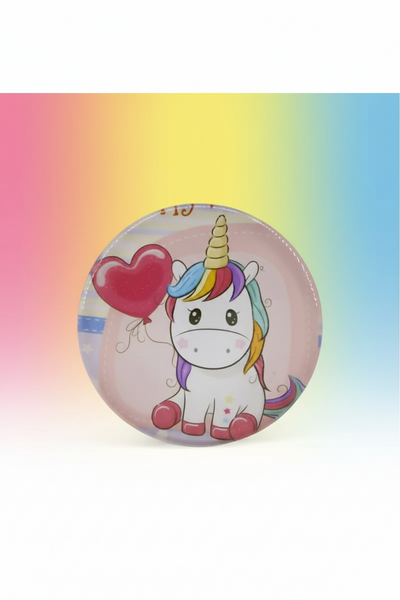 Plastic Magnetic Fridge Sticker (Unicorn Printed) - 1 Pc (Assorted colors) SUPER
