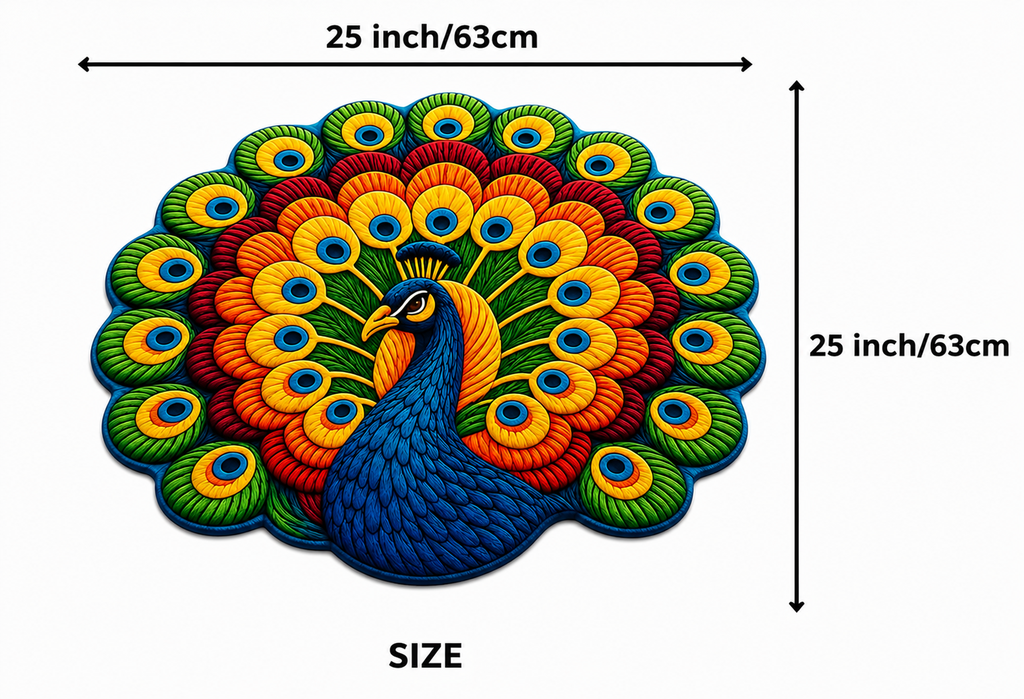 25X25 Inches Modern Decorative Door Mat | Water Absorbent Floor Mat for Living Room.