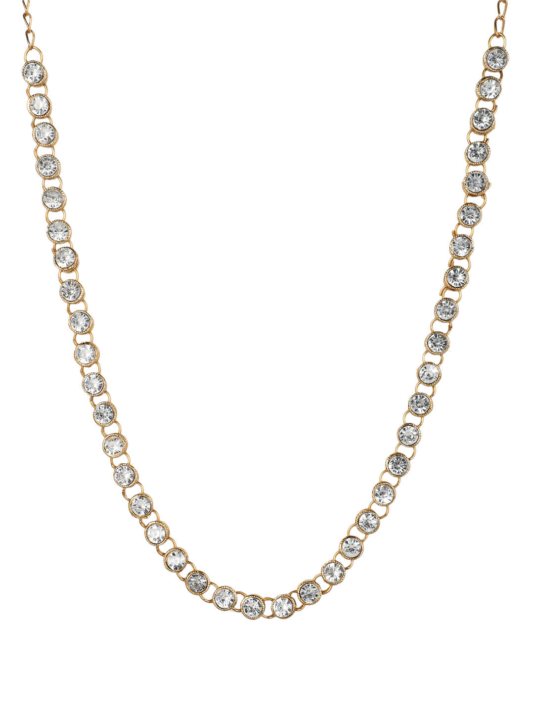 Gold-Plated Round Kundan-Studded Waistband