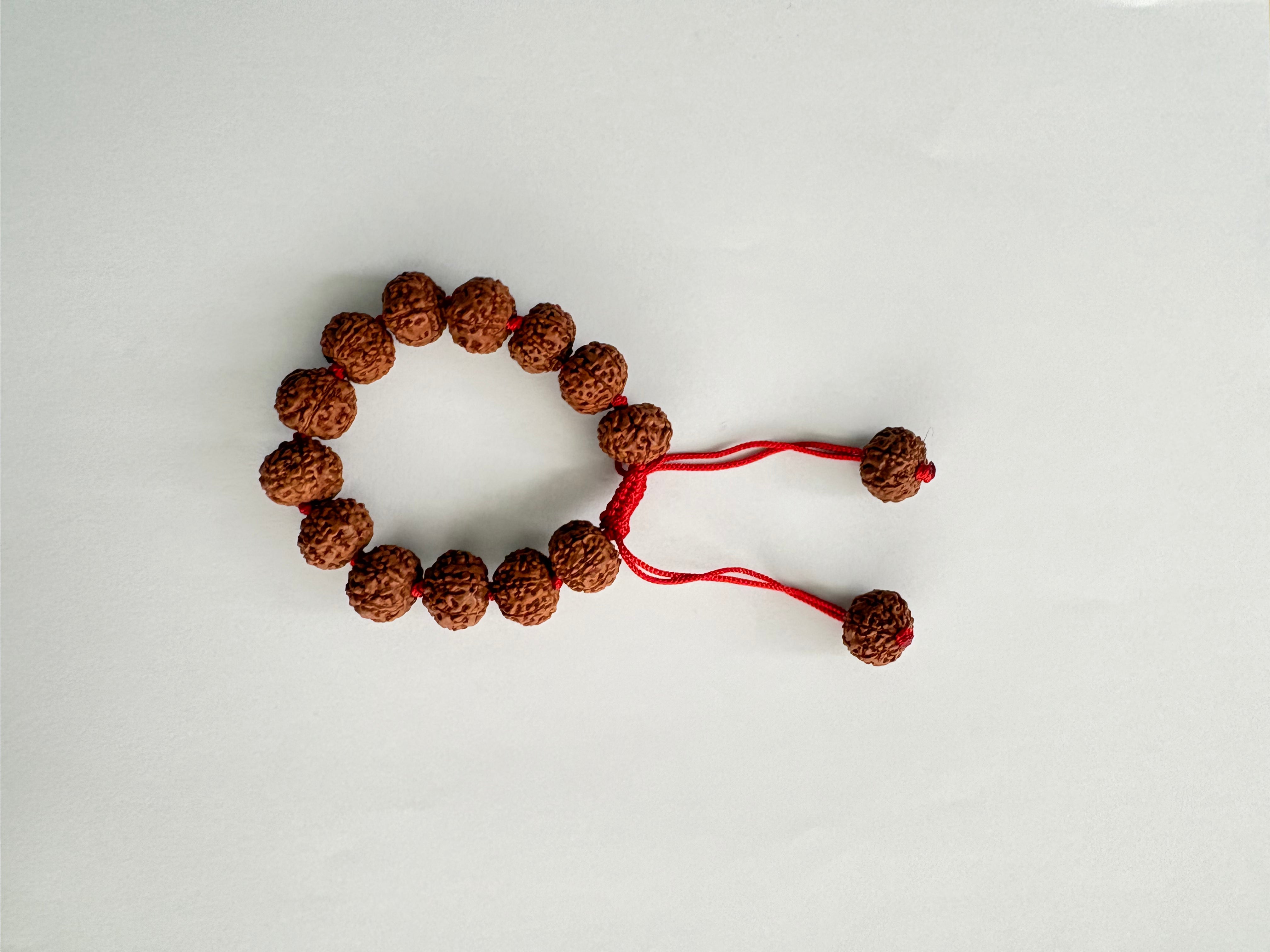 Sacred 7 Mukhi Rudraksha Beaded Bracelet for Financial Stability