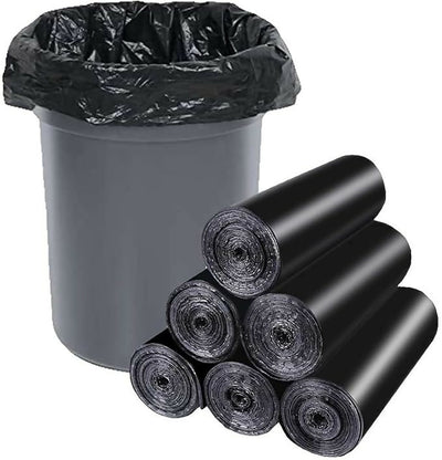 Heavy-Duty Large Black Trash Bags 55 Gallon Sturdy & Tear-Resistant Garbage Bags for Commercial, Lawn & Leaf Use (Pack of 100)