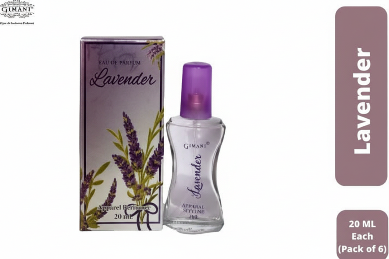 Gimani Lavender Perfume 20ml Each (pack of 6, 120ml) Gimanifragrances
