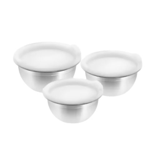 GOODLIFE Stainless Steel Bowl 12cm, 14cm and 16cm, Set of 3, Pack of (1)