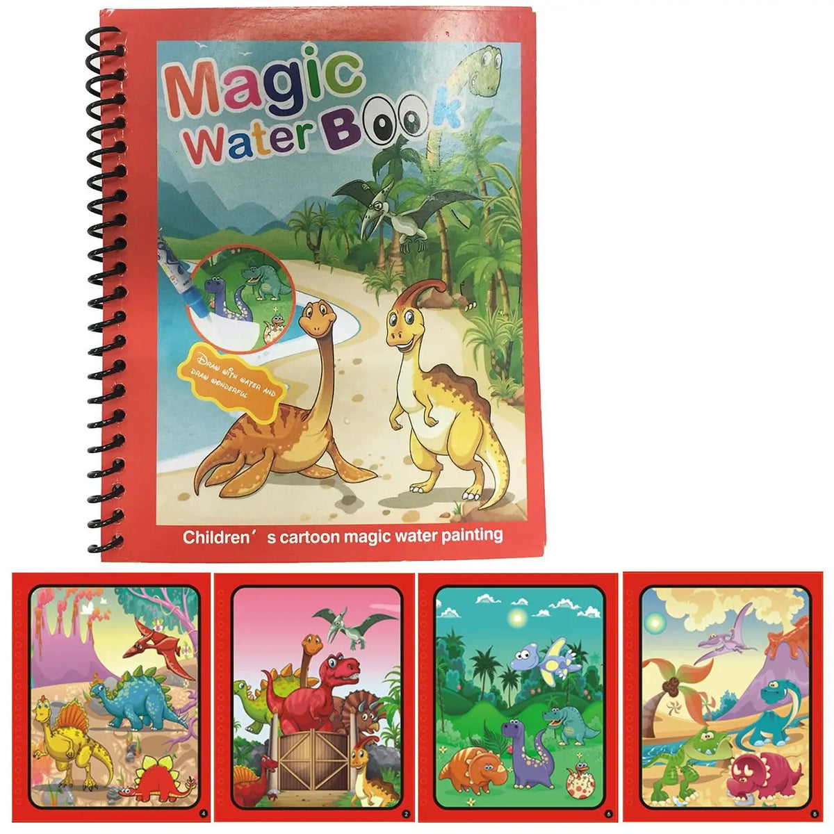 Magic Water Quick Dry Book Water Coloring Book Doodle With Magic Pen Painting Board HP DD