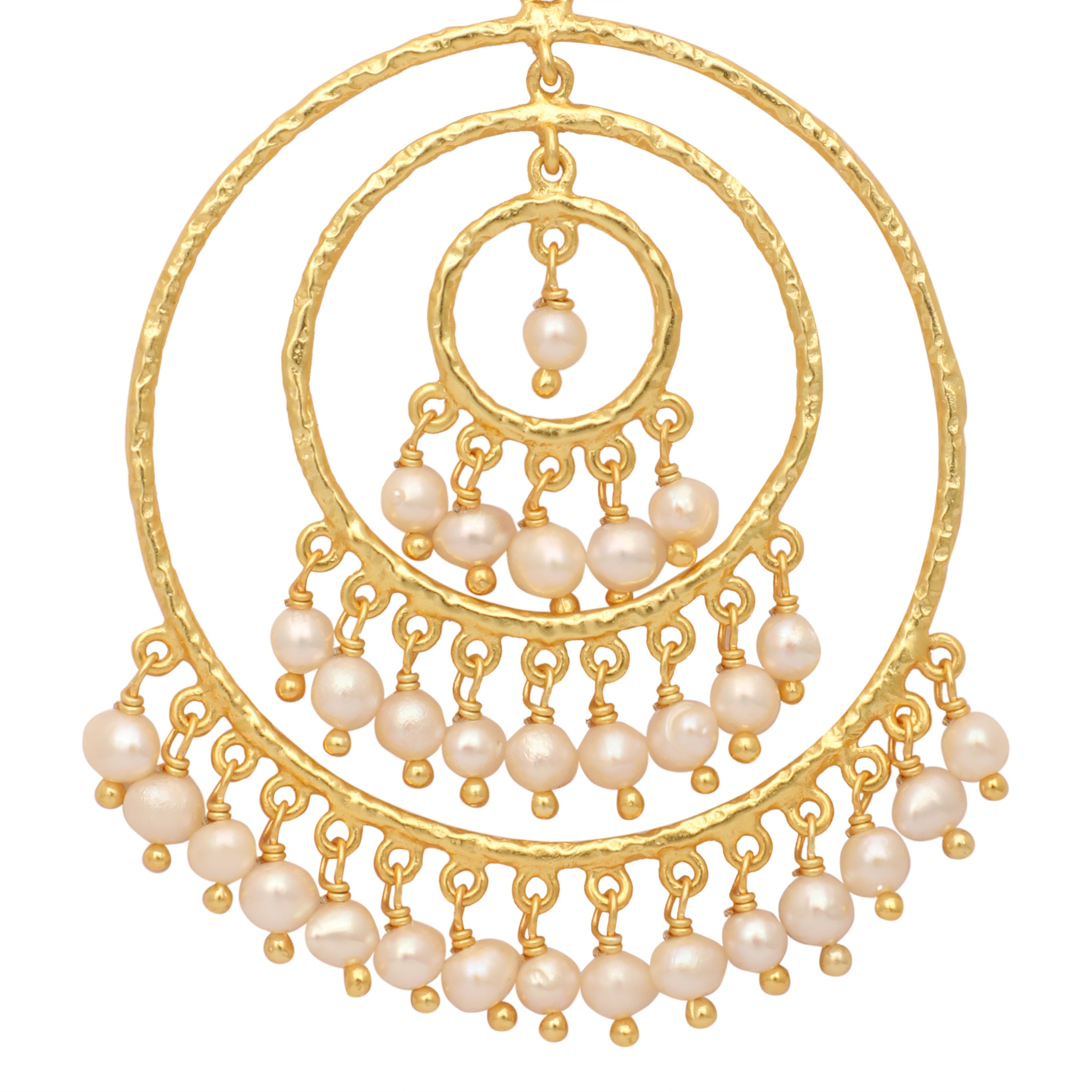 18K Gold-Plated Chandbali Pearl Earrings