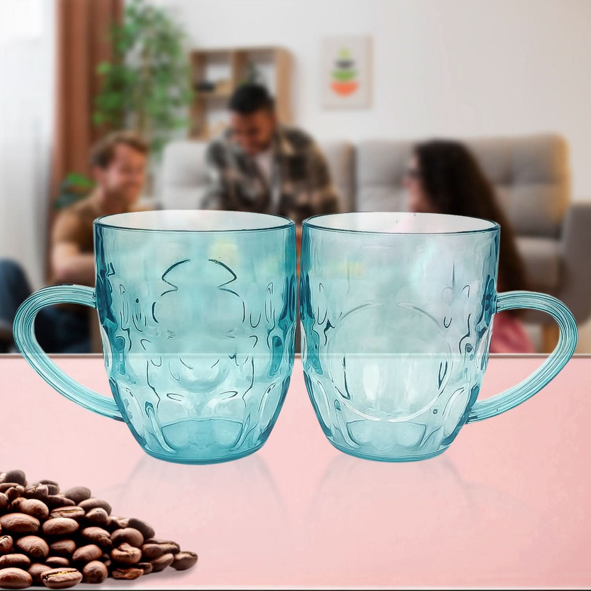 Apex Shake Mug Set 2 Pieces Durable Plastic Mugs (350ml) Approx HP DD