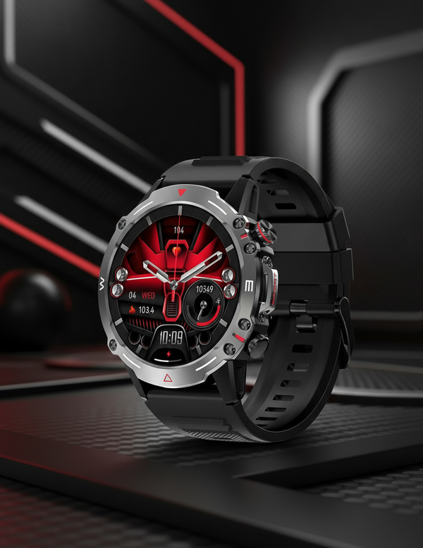 AMOLED Always-On display Smartwatch with BT Calling & Waterproof Fitness Monitoring for Android & iOS Dreams Gadgets