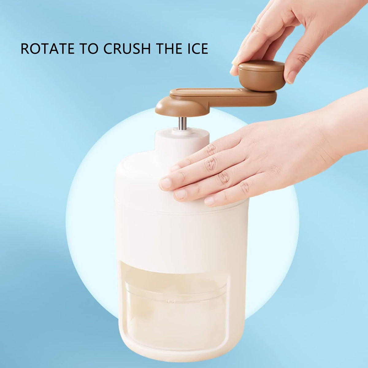 Portable Gola Maker Ice Crusher And Shaved Ice Machine Hand Shaved Ice Machine Manual Fruit Smoothie Machine Mini Household Ice Shaver Small Ice Crusher