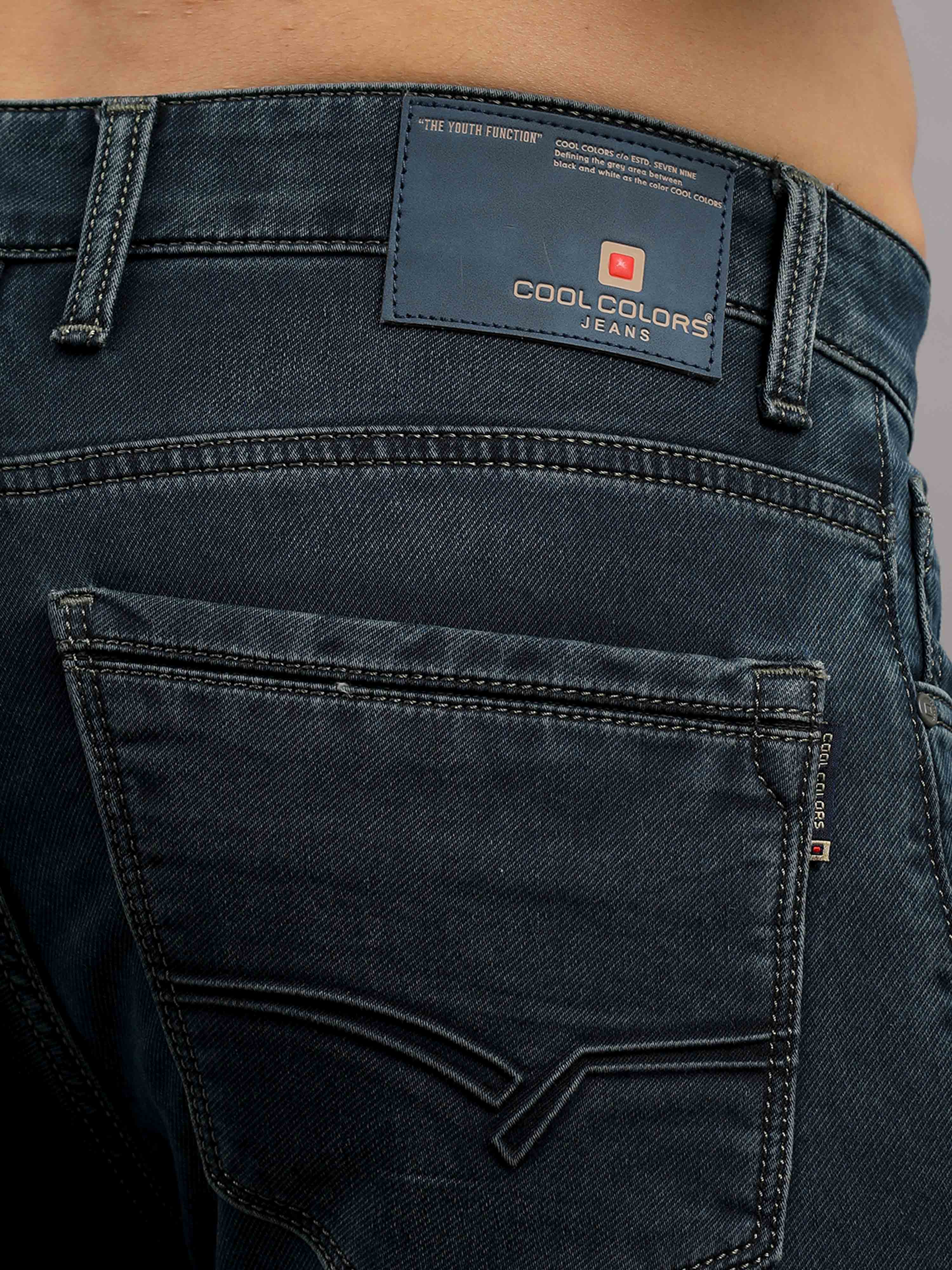Men's Black Relaxed Denim Ankle fit Jeans