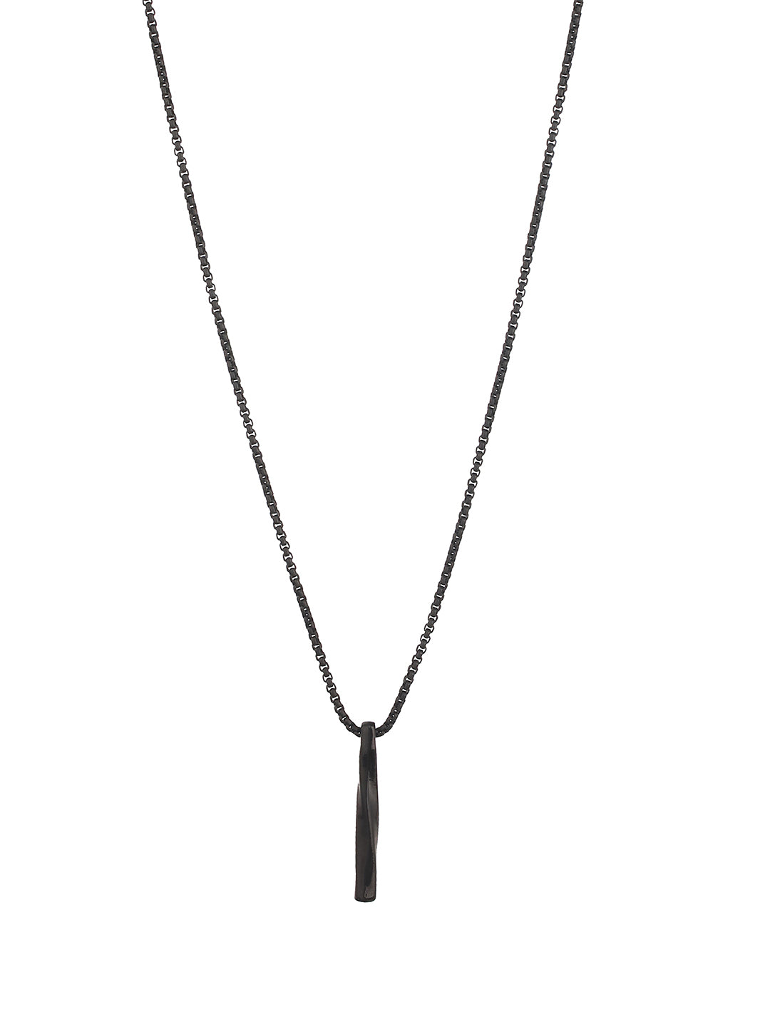 Twisted Cube Bar Pendant Necklace