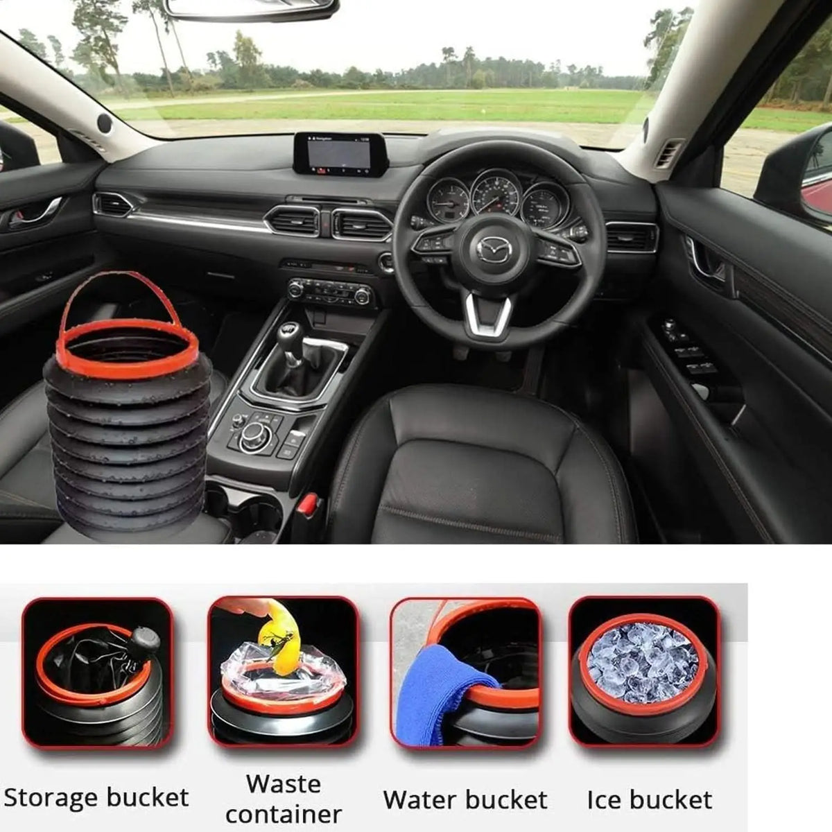 Foldable Multiuse Storage Bucket for Home & Car HP DD