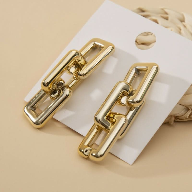 Bold & Beautiful Gold Jewelry Set – Chain Necklace, Bracelet & Earrings Combo (Set of 3)