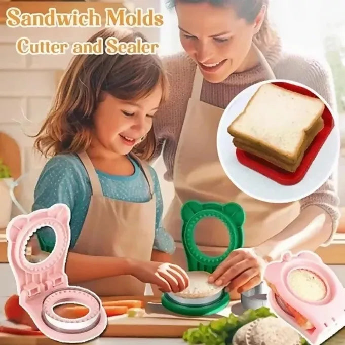 Lufarp Sandwich Cutter and Sealer Round & Square Decruster Sandwich Maker Cookie Cutter