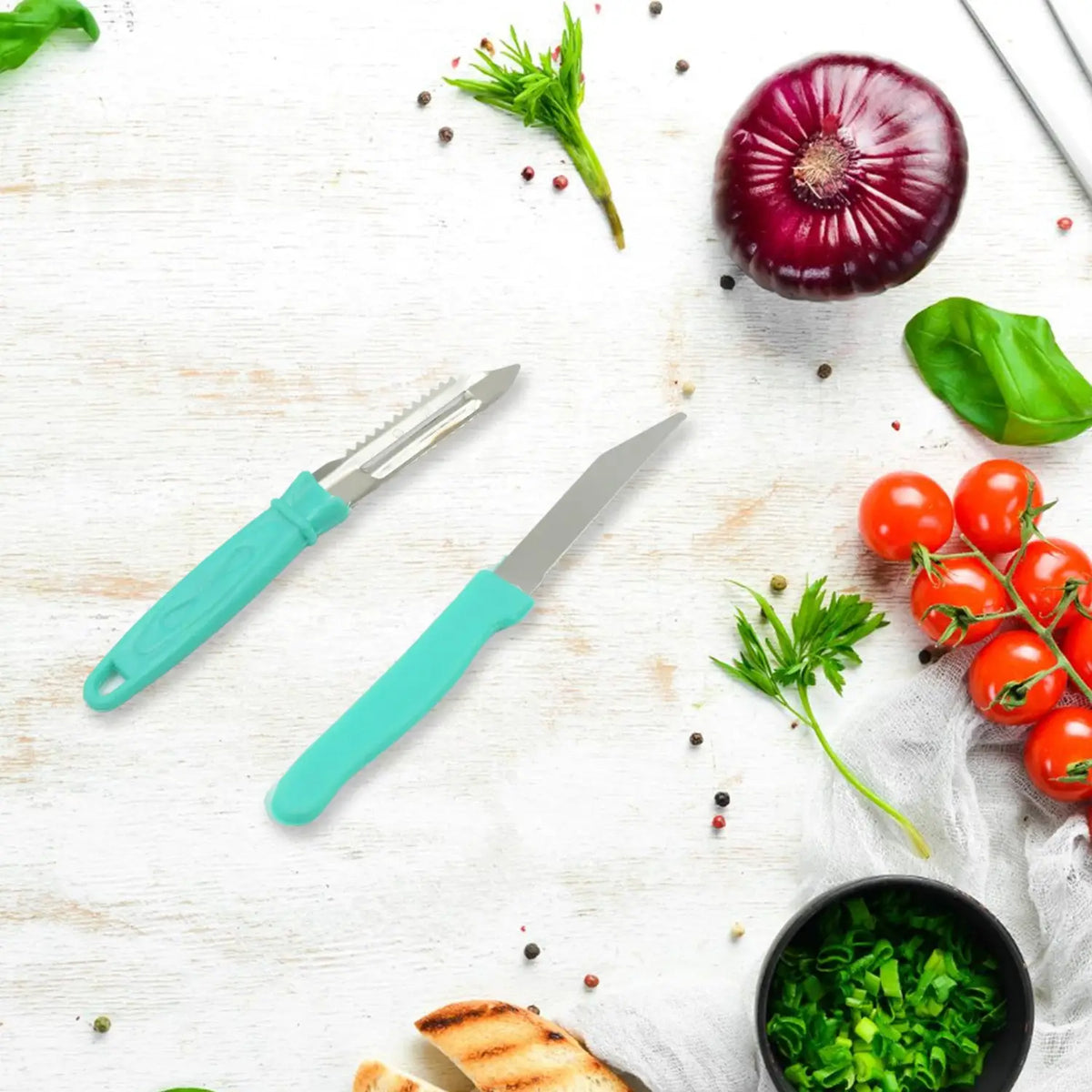 3 In 1 Kitchen Combo - Kitchen Lighter Stainless Steel Knife And Peeler HP DD