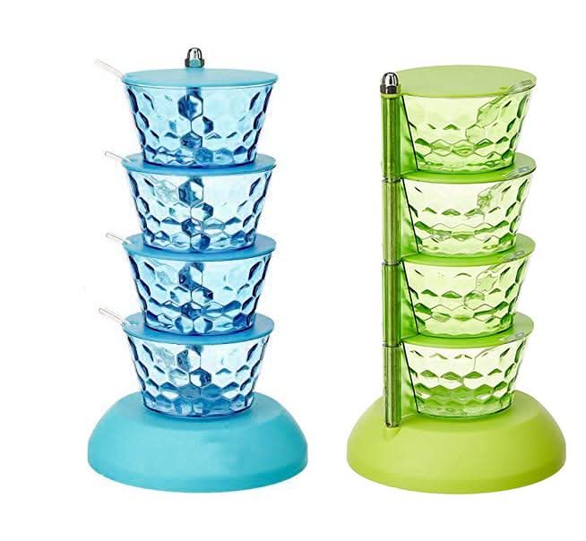 4 In 1 Multipurpose 360 Degree Rotating Pickle Rack Container For Kitchen HP DD